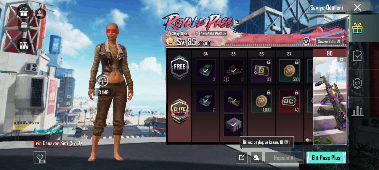 Pubg acc Baha 70 manat